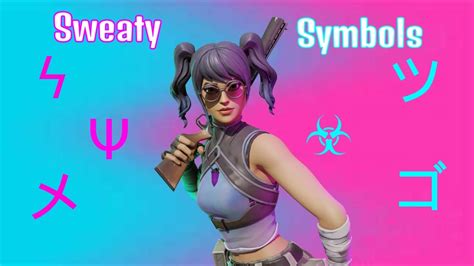 The Fortnite fonts generated by this website are created from a combination of Fortnite symbols that we coded ourselves. . Fortnite sweat symbols
